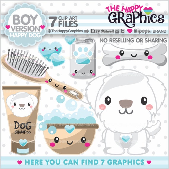 Dog Clipart, Dog Graphic, Commercial Use, Dog Party, Planner Accessories, Maltese Graphic, Maltese Clipart Il_570xn