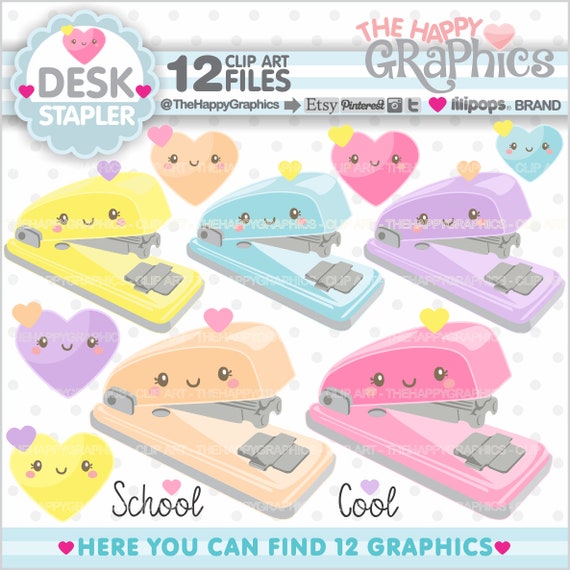 Desk Stapler Clipart, Desk Stapler Graphics, COMMERCIAL USE, School Clipart, Back to School Clipart, Teacher Resources, Student Supplies Il_570xn