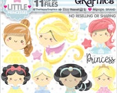 Princess Clipart, Princess Graphics, COMMERCIAL USE, Fairy Tale Princess, Princess Fairy Tale, Princess Clip Art, Princesses Clipart, Cute Il_170x135