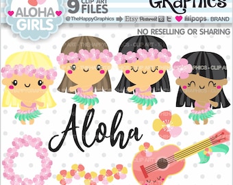 Summer Clipart, 80%OFF, Summer Graphics, COMMERCIAL USE, Aloha Cliparts, Hula Clipart, Hawaii Clip Art, Dancer Clipart, Kawaii Clipart, Cute