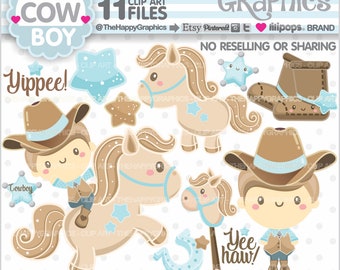 Cowboy Clipart, Cowboy Graphics, COMMERCIAL USE, Horse Clipart, Horse Graphics, Animal Clipart, Cowboy Boots, Sheriff Clipart