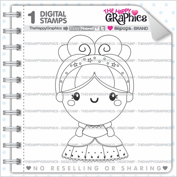 Princess Digi Stamp Digital 
