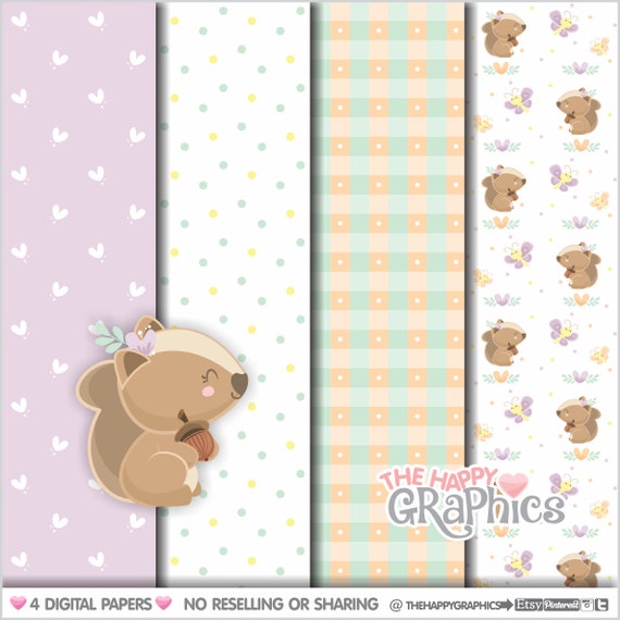 Spring Digital Paper, Spring Pattern, Printable Paper, Pastel Pattern, Cute Paper, Cute Pattern, Floral Paper, Floral Pattern, Digital Il_570xn