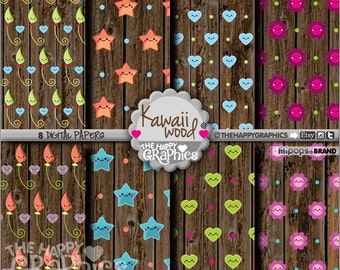 Wood Digital Paper, COMMERCIAL USE, Wood Pattern, Printable Paper, Wood Paper, Wood Party, Wood Celebration, Wood Background, Cute