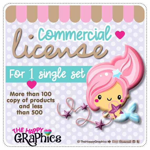 Commercial License, Commercial Use, License, Clipart License, Paper License, Graphics License, Royalty, Commercial Use License Il_570xn