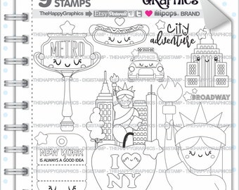 New York Stamp, Commercial Use, Digi Stamp, Digital Image, New York Digistamp, NY Digistamps, NY Digistal Stamps, City Digistamps