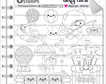 Candy Stamp, Candy Digistamp, COMMERCIAL USE, Cat Stamp, Cat Digistamp, Candy Party Digistamp, Candies, Animal Digistamp, Sweet Digistamp