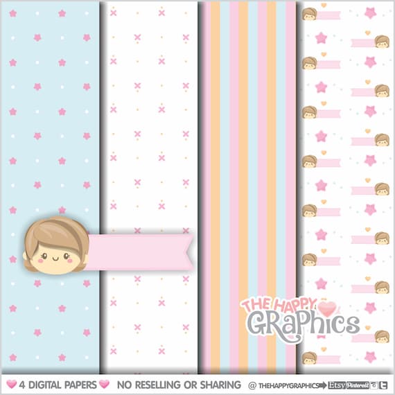 Cute Paper Cute Pattern Printable Paper Pastel Pattern | Etsy