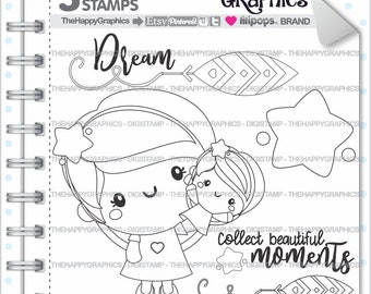 Girl Stamp, Commercial Use, Digi Stamp, Digital Image, Girl Digistamp, Doll Digital Stamp, Doll Digistamp, Dolly Digistamp, Cute