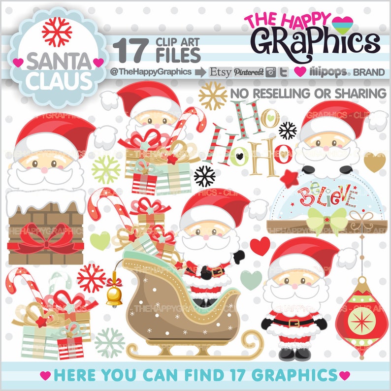 Santa Claus Clipart, Christmas Clipart, COMMERCIAL USE, Noel Clipart, Noel Graphics, Christmas Clip Art, Santa Claus Clip Art, Christmas image 1