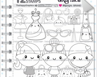 Modèle Timbre, Modèle Digistamp, COMMERCIAL USE, Chic Stamp, Chic Digistamp, Girl Digistamp, Girl Digital Stamp, Glamour Digistamp, Fashionista