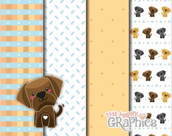 Dog Digital Paper, COMMERCIAL USE, Dog Pattern, Printable Paper, Puppy Pattern, Puppy Paper, Labrador Paper, Cute Dog Paper, Pet Paper, Digi