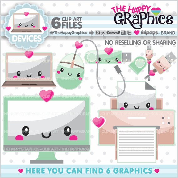 Devices Clipart, Devices Graphics, COMMERCIAL USE, Computer Cliparts, Planner Accessories, Electronic Clipart, Technology Clipart, Office Il_570xn