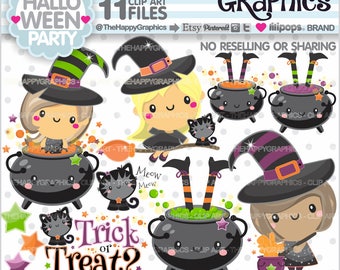 Halloween Clipart, Halloween Graphic, COMMERCIAL USE, Halloween Party, Halloween Witch, Halloween Celebration, Halloween Witch, Witch