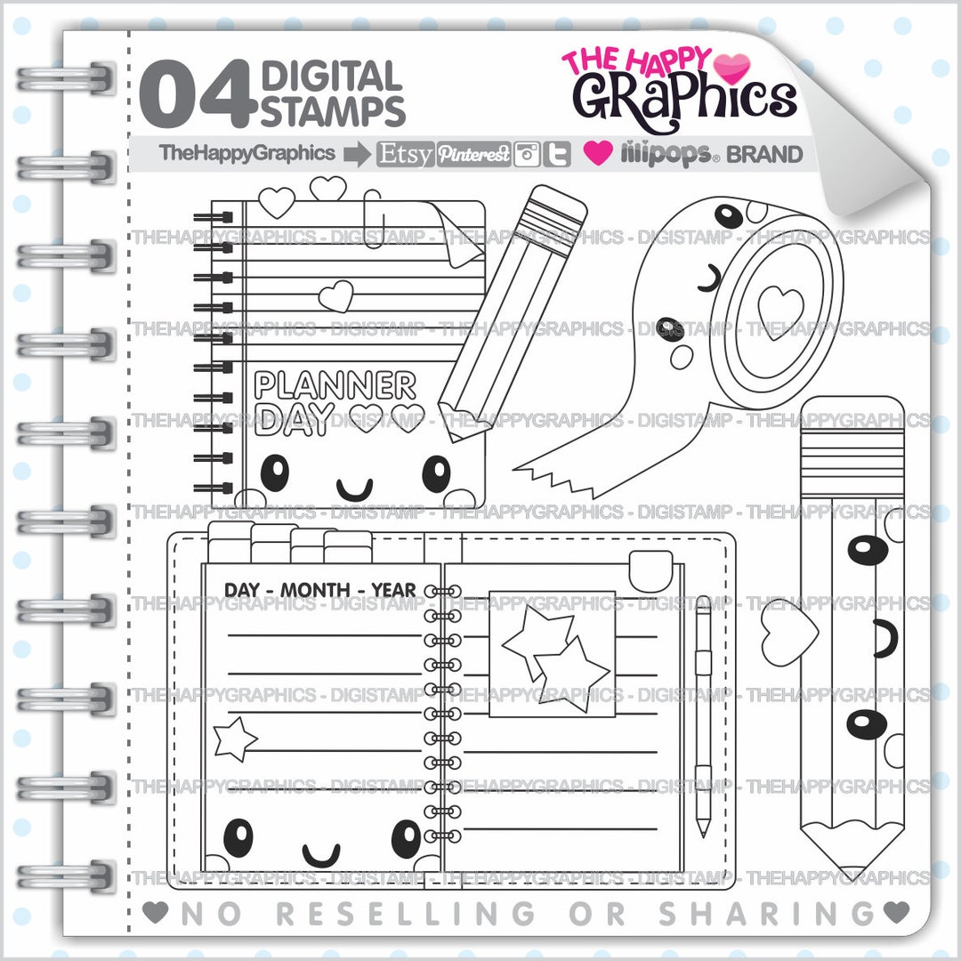 Planner Stamps, Planner Decor Stamps, COMMERCIAL USE, Planner Icons