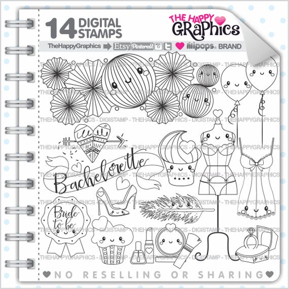 Bachelorette Stamp, Commercial Use, Digi Stamp, Digital Image, Bachelorette Digistamp, Bachelorette Party, Bride Stamp, Bride To Be, Outline Il_570xn