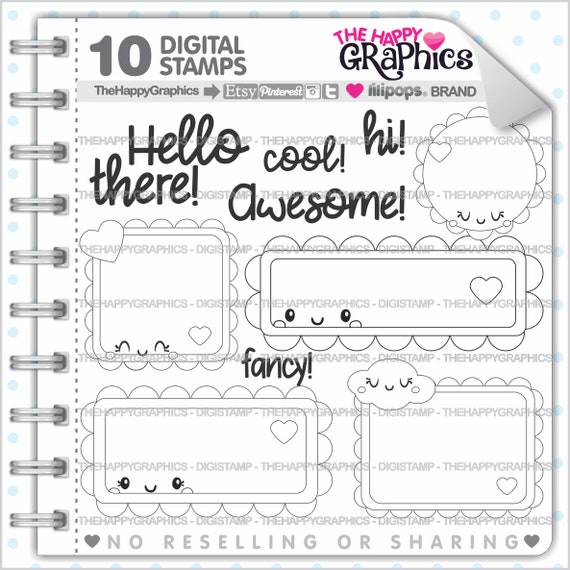 Frame Stamp Commercial Use Digi Stamp Digital Image Label