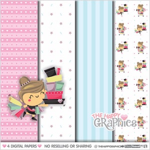 Shopping Digital Papert, Shopping Pattern, Black Friday, Shop Pattern, Shop Paper, Shopping Girl, Store Paper, Shopping Day, Cyber Monday image 1