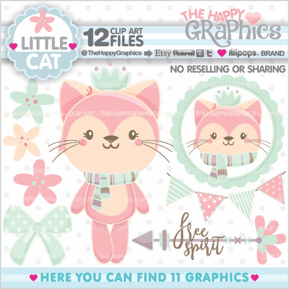 Cat Clipart, Cat Graphics, COMMERCIAL USE, Animal Clipart, Animal Graphics, Pet Clipart, Pet Graphics, Kitten Clip Art, Kitten Graphics Il_570xn