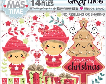 Christmas Clipart, Christmas Graphics, COMMERCIAL USE, Christmas Party Clipart, Christmas Celebration, Christmas Image, Seasonal Clipart