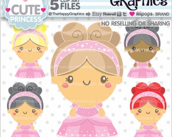 Princess Clipart, Princess Graphics, COMMERCIAL USE, Sweet 16 Clipart, Princess Party Clipart, Digital Graphics, Digital Images, Quinceanera