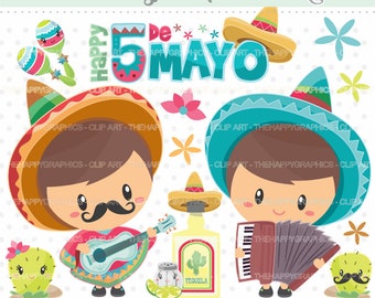 Mexican Clipart, Mexican Graphic, COMMERCIAL USE, Mexican Party, Planner Accessories, Celebration Clipart, Cinco de Mayo, Mexico Clipart