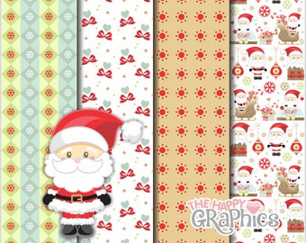 Christmas Digital Paper, Noel Pattern, COMMERCIAL USE, Christmas Pattern, Printable Paper, Seasonal Paper, Scrapbook Digital Paper, Paper