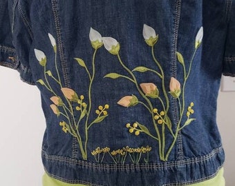 Vintage Tommy Hilfiger Embellished Denim Jacket Size L