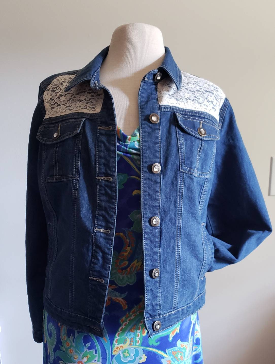 lace jean jacket