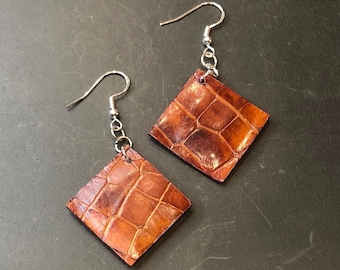 Alligator scales earrings