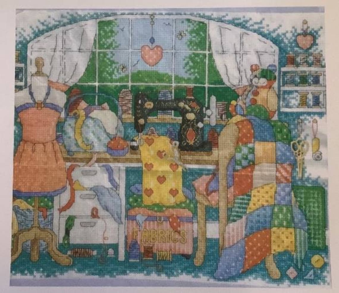Cross Stitch Pattern PRINTED. Sewing Room Etsy