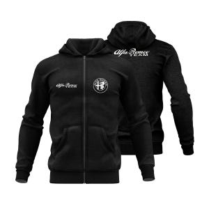 Kurtka z kapturem Motorsport / Prezent wyścigowy dla fanów Alfy Romeo / Haftowana odzież uliczna, unisexowa kurtka tuningowa, bluzy sportowe Race Sport