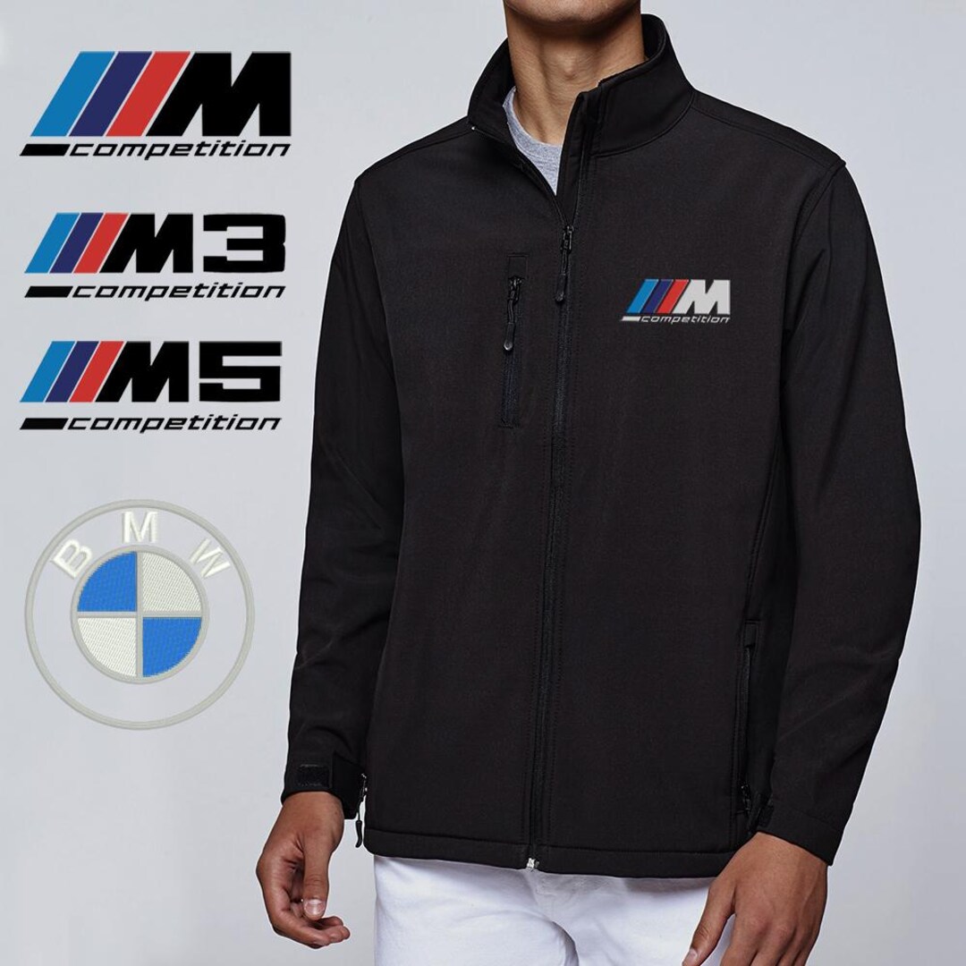 BMW M Competition Embroidered Logos on Softshell Jacket Veste Vest ...