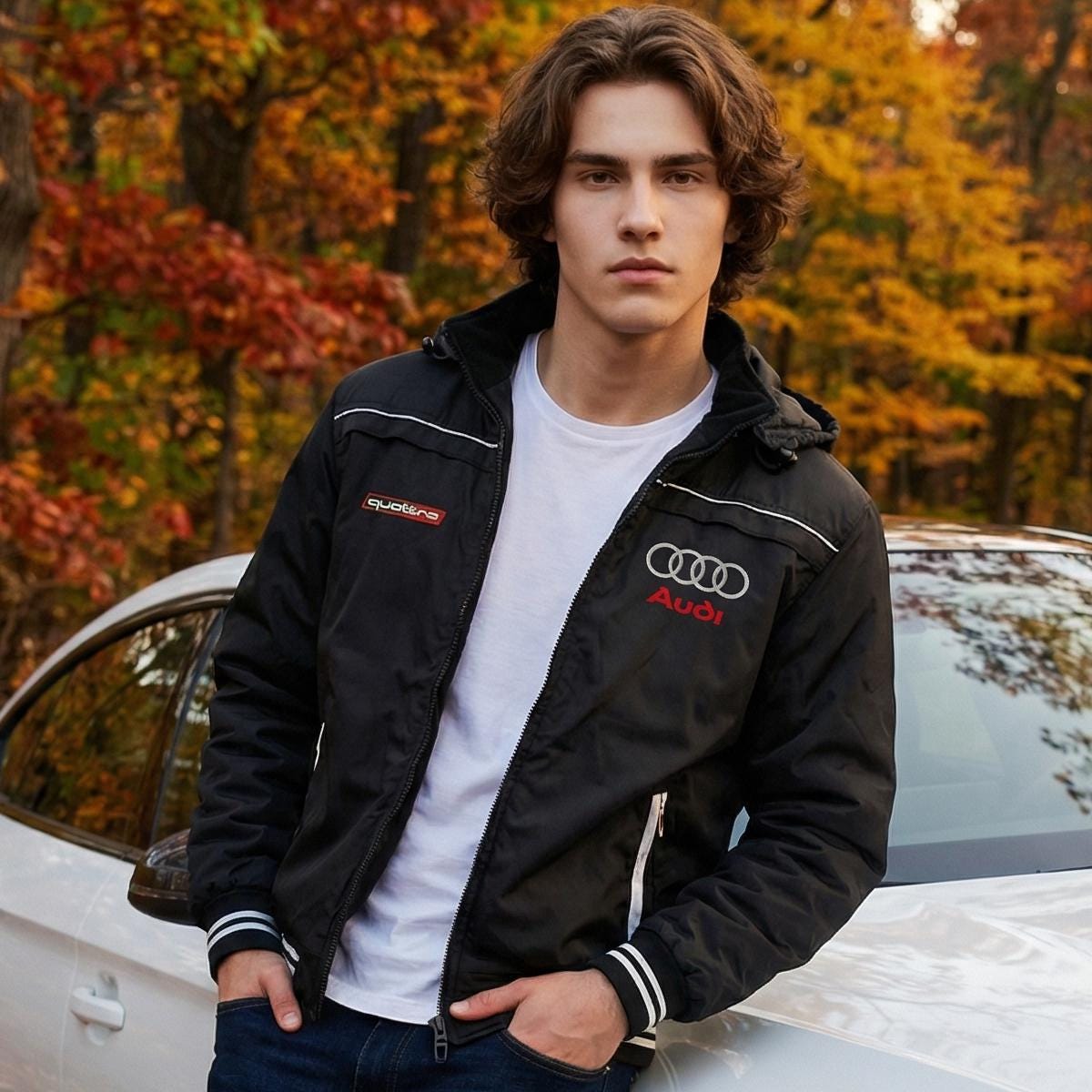 Audi bomber jacket - Etsy 日本