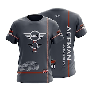 Motorsport T-shirt / Racing Gift for Mini Cooper Fans / Handmade Graphic Design Tee, Tuning Custom Streetwear, Race Vintage Summer Outfits 2