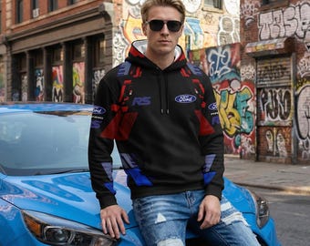 Ford RS Light Hoodie / Sweatshirt Motorsport Jacket / Tuning Racing Custom Graphic Design Streetwear SS22