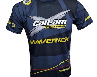 Can-Am Maverick T-Shirt, Motorrad Motorrad Streetwear, Moto Adventure Benutzerdefiniertes Grafik-T-Shirt, Unisex Dry-Fit Jersey, Biker Rider Sport Shirt