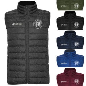 Haftowane logo Alfa Romeo na Motorsport Bezrękawnik Kamizelka Kamizelka Pomysły na prezenty urodzinowe Cadeau / Tuning Racing 27
