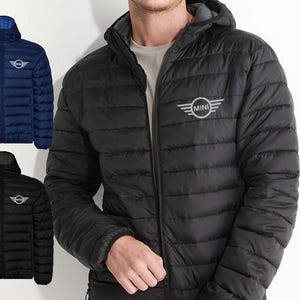 Mini Cooper Haftowane loga na pikowanej kurtce Blouson Veste Parka Coat Pomysły na prezenty urodzinowe Cadeau / Motorsport Tuning Racing Adventure
