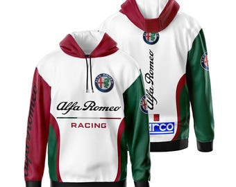 Alfa Romeo Light Hoodie / Sweatshirt Motorsport Geschenkideen / Racing Grafikdesign Streetwear Jacke AL3W