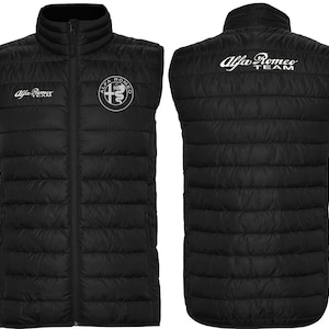 Haftowane logo Alfa Romeo na Motorsport Bezrękawnik Kamizelka Mężczyźni Kobiety Pomysły na prezenty urodzinowe Cadeau / Tuning Racing 45