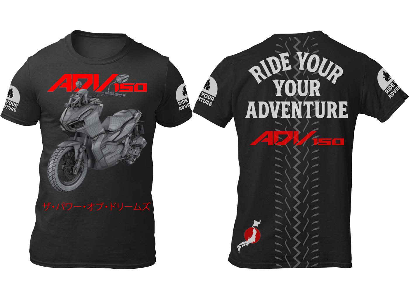 Motorbike Motorcycle T-shirt for Forza350 CBR250R X-ADV Adv350