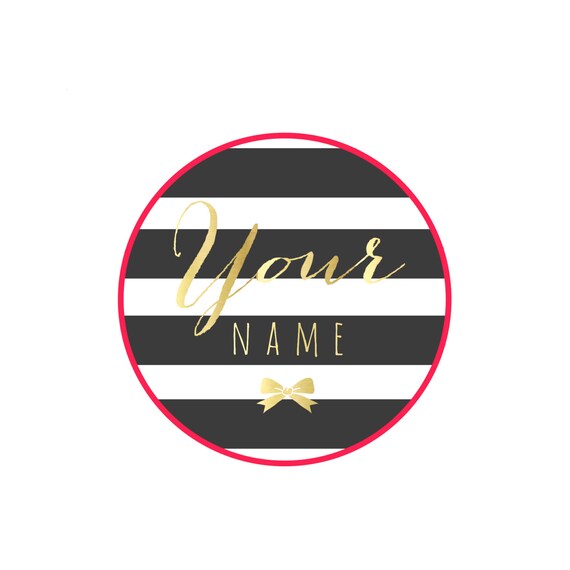 Pre Made Logo Design Black White Stripe Logo Boutique Etsy Pre Made Logo Design Black White Stripe Logo Boutique Etsy