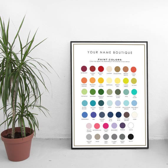 Fabric Paint Color Chart