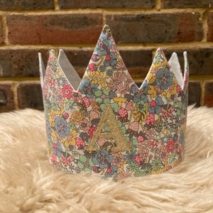 Corona di compleanno, libertà, reversibile, iniziale, cappello da festa, corona da festa, compleanno, regalo per bambini, personalizzato