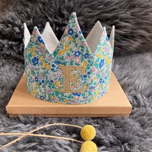Corona di compleanno, libertà, reversibile, iniziale, cappello da festa, corona da festa, compleanno, regalo per bambini, personalizzato