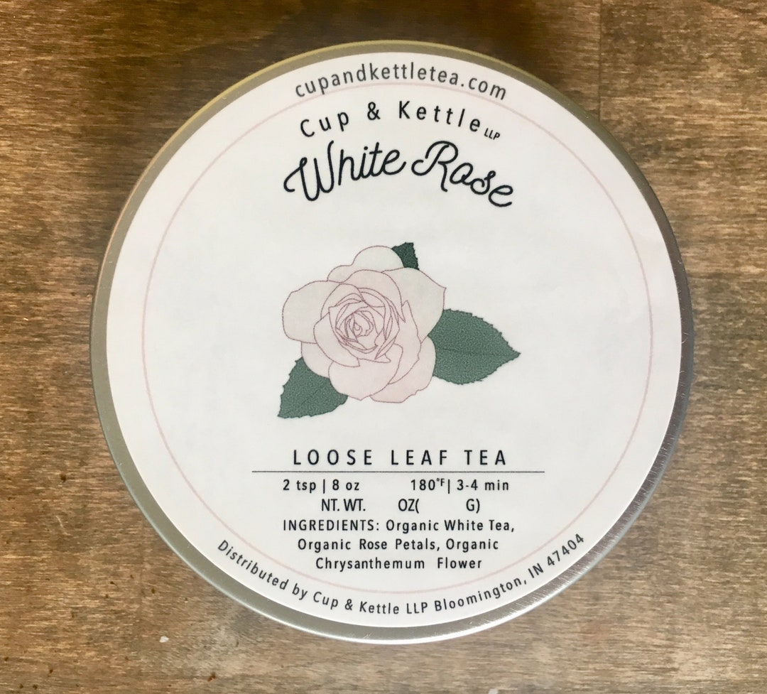 White Rose Tea / Light Tea / Loose Leaf Tea / Tea Tin / Tea / Etsy