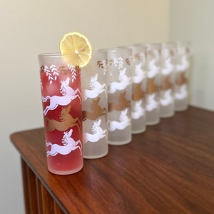 Set of 7 Libbey Calvacade highball glasses