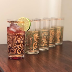 Set of 5 Vintage Culver Toledo High Balls