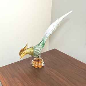 Vintage Murano Gold Glass Pheasant